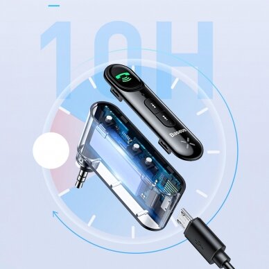 Akcija! Bluetooth AUX transmitter Baseus BSBA-02 (Overseas Edition) - Juodas 14