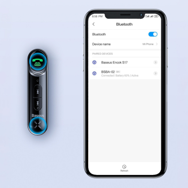 Bluetooth AUX transmitter Baseus BSBA-02 (Overseas Edition) - Juodas 15