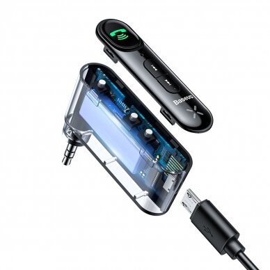 Akcija! Bluetooth AUX transmitter Baseus BSBA-02 (Overseas Edition) - Juodas 4