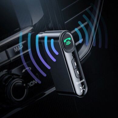 Akcija! Bluetooth AUX transmitter Baseus BSBA-02 (Overseas Edition) - Juodas 8