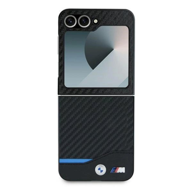 BMW Carbon Blue Line Dėklas Samsung Galaxy Z Flip 6 - Juodas 1