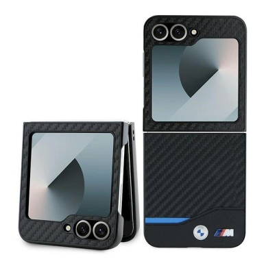 BMW Carbon Blue Line Dėklas Samsung Galaxy Z Flip 6 - Juodas