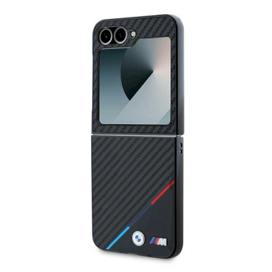 BMW Carbon Tricolor Dėklas Samsung Galaxy Z Flip 6 - Juodas 5