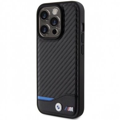 BMW Leather Carbon case for iPhone 15 Pro - black 1