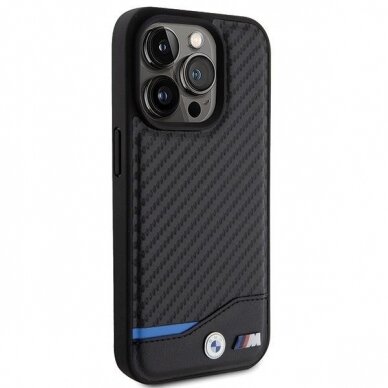 BMW Leather Carbon case for iPhone 15 Pro - black 3