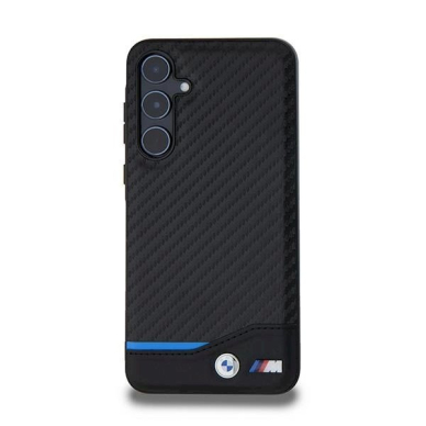 BMW Leather Carbon Dėklas Samsung Galaxy A55 - Juodas 2