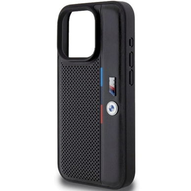 BMW Perforated Tricolor Line Dėklas skirtas iPhone 15 Pro - Juodas 5