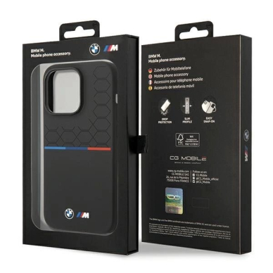 BMW Silicone Pattern iPhone 15 Pro Dėklas - Juodas 7