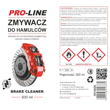 Brake braking system cleaner PRO-LINE spray 500 ml 1