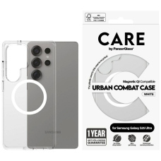 CARE by PanzerGlass Flagship Urban Combat White QI Dėklas Samsung Galaxy S25 Ultra - Permatomas