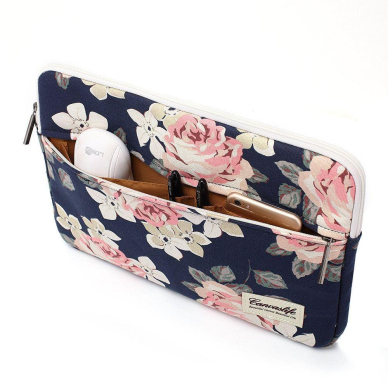 CANVASLIFE SLEEVE LAPTOP 13-14 NAVY ROSE 4