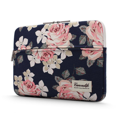 CANVASLIFE SLEEVE LAPTOP 13-14 NAVY ROSE