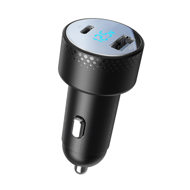 Car charger with voltmeter 53W (USB C, USB) Joyroom JR-CCD01 Juodas 2