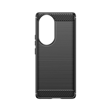 Carbon Case Silikoninis dėklas skirta Honor 90 - Juodas 2