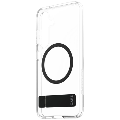 CARE by PanzerGlass Feature Juodas Kickstand  QI Dėklas Samsung Galaxy S25 - Permatomas 2