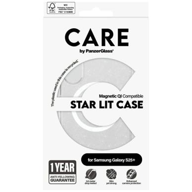 CARE by PanzerGlass Flagship Urban Combat StarLight White QI Dėklas Samsung Galaxy S25+ - Permatomas 3