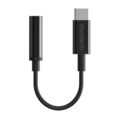 Choetech AUX003 USB-C / DC 3.5mm audio adapter - Juodas 1