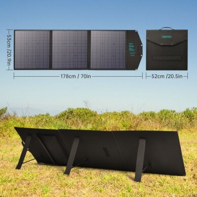 Choetech foldable solar charger 120W 1 x USB Type C / 2 x USB Type A (SC008) 11