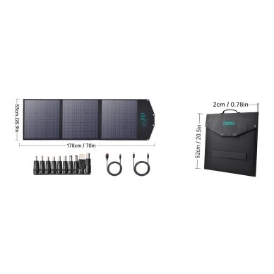 Choetech foldable solar charger 120W 1 x USB Type C / 2 x USB Type A (SC008) 21