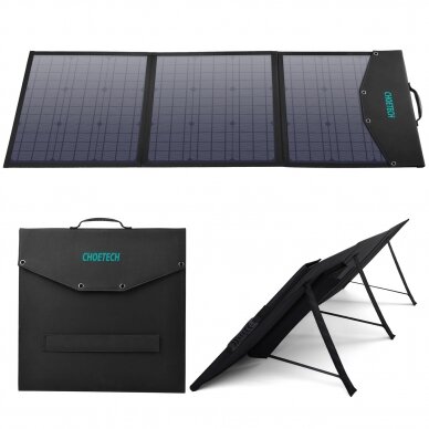 Choetech foldable solar charger 120W 1 x USB Type C / 2 x USB Type A (SC008)