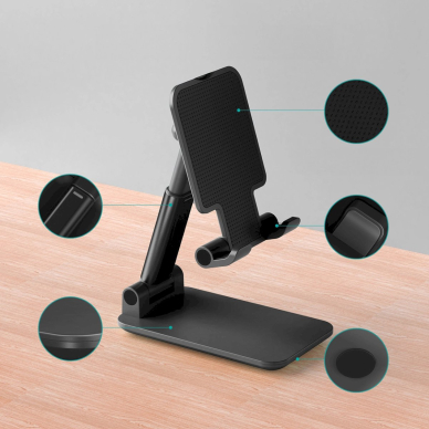 Choetech H88-BK foldable stand a phone or tablet - Juodas 11