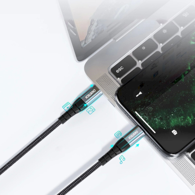 Choetech IP0041 USB-C / Lightning MFi 480Mb/s 3A 2 m Kabelis - Juodas 10