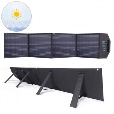 Choetech solar charger 100W foldable 2x USB 1x USB C PD QC Juodas (SC009-V2)