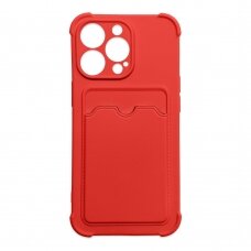 Dėklas Card Armor Case iPhone 12 Pro Max Raudonas