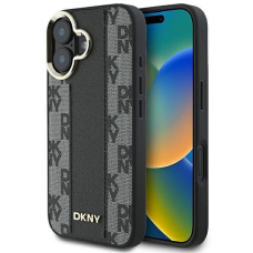 Dėklas DKNY Checkered Pattern Magsafe iPhone 16 Plus  - Juodas