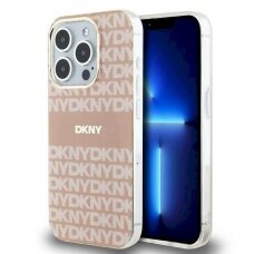 Dėklas DKNY IML MonoStripe MagSafeiPhone 13 Pro / 13 - Rožinis