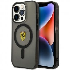 Dėklas Ferrari Translucent Magsafe FEHMP14LUKK iPhone 14 Pro Juodas