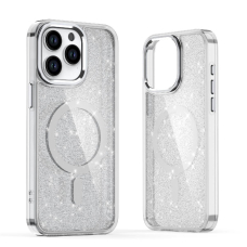 Dėklas Glitter MagSafe iPhone 16 Pro Max - baltas