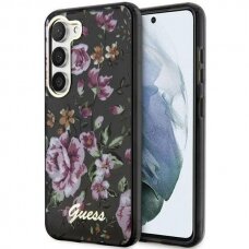 Dėklas Guess Flower GUHCS23MHCFWSK Samsung Galaxy S23 Plus S916 Juodas