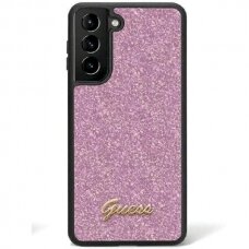 Dėklas Guess Glitter Script case for Samsung Galaxy S24 - Violetinis