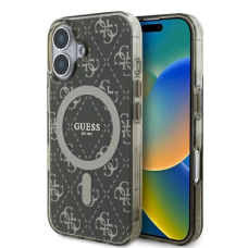 Dėklas Guess IML 4G Background MagSafe iPhone 16 Plus  - Rudas