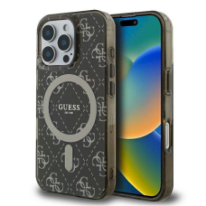 Dėklas Guess IML 4G Background MagSafe iPhone 16 Pro  - Rudas