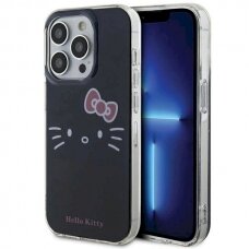 Dėklas Hello Kitty IML Kitty Face iPhone 15 Pro Max - Juodas