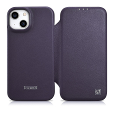 Dėklas iCarer CE Premium Leather Folio Case iPhone 14 Plus (MagSafe) Violetinis (WMI14220715-DP)