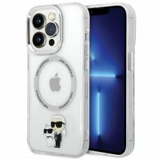 Dėklas Karl Lagerfeld Choupette Magsafe KLHMP13LHNKCIT iPhone 13 Pro Permatomas