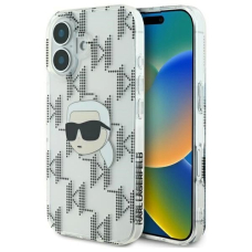 Dėklas Karl Lagerfeld IML Karl Head Electroplated iPhone 16  - Skaidrus