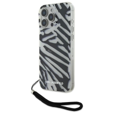 Dėklas Karl Lagerfeld IML Zebra Pattern  Cord iPhone 16 Pro  - Juodas