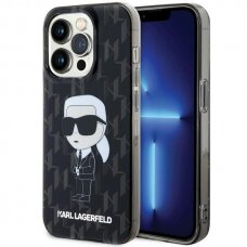 Dėklas Karl Lagerfeld Monogram Ikonik case for iPhone 15 Pro - Juodas