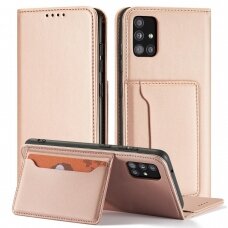 Samsung Galaxy A53 5G Dėklas Magnet Card Case For Rožinis