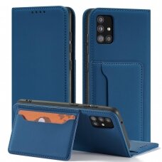 Samsung Galaxy A53 5G Dėklas Magnet Card Case Mėlynas