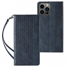 Akcija! - pažeista pakuotė -  Iphone 14 Plus Dėklas Magnet Strap Case for  Mėlynas