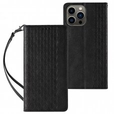 Dėklas Magnet Strap Case for iPhone 14 Pro Max Juodas