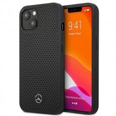 Iphone 13 Dėklas Mercedes Leather Perforated MEHCP13MDELBK  Juodas