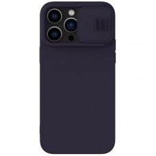 Dėklas Nillkin CamShield Silky Magnetic Silicone Apple iPhone 14 Pro tamsiai violetinis