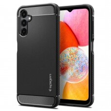 Dėklas Spigen RUGGED ARMOR GALAXY A14 4G Juodas