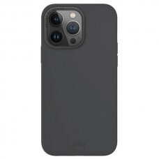 Dėklas Uniq Lino Hue iPhone 15 Pro Max 6.7  case Magclick Charging pilkos spalvos/charcoal pilkos spalvos